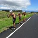 The team putting in the vert’ up Mt. Haleakala. Maui is a great place to train – love it here [P] Devon Kershaw