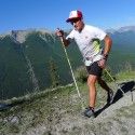 Babs slamming it up the backside of Sulphur Mountain this morning (Aug. 18th) during some tough ski striding intervals [P] courtesy of Devon Kershaw