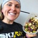 Yes, I am eating healthy, even in the Denver Airport. And yes, those are brussel sprouts in a Tupperware.  [P] Holly Brooks