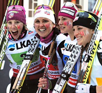 FIS world cup cross-country, 4x5km women, Gaellivare (SWE)