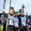 Men’s final podium (l-r) Bjornsen 2nd, Blackhorse-Von Jess 1st, Howe 3rd [P] Willy Graves