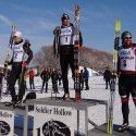 Men’s Classic Sprint podium (l-r) Sinnott 2nd, Koos 1st, Blackhorse Von-Jess 3rd. [P] Kirk Nichols