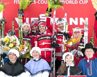FIS world cup cross-country, 4x5km women,...