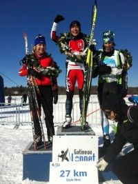 27k women’s free podium [P] Gatineau Loppet