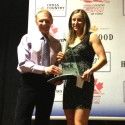CCC’s Dave Dyer presents Alysson Marshall with Teck Sprint Aggregate Winner’s award [P] Drew Goldsack