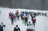 Skiers on the move. [P] Pepsi Challenge