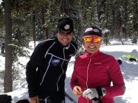 With Erik Flora training here in Bend. [P] courtesy of Holly Brooks