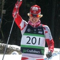 Chandra Crawford on her way to winning the Super Tour Final A Sprints in Craftsbury, VT. [P] Herb Swanson
