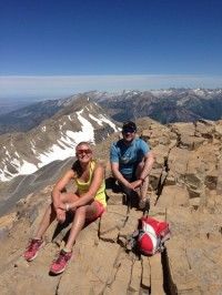 Jessie and Cork at the top of Mount Timpanogos [P] courtesy of Jessie Diggins