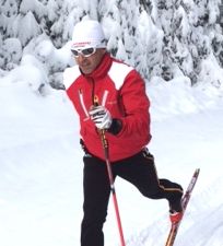 Glenn Bond skiing...