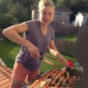 Astrid Jacobsen on deck. cooking up a storm [P] courtesy of Kikkan Randall