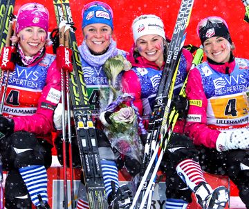 FIS world cup cross-country, 4x5km women,...