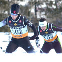 Amanda Amar (l) and Brittany Webster battling it out… [P] Angus Cockney