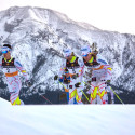 The men’s leaders against a stunning backdrop [P] Angus Cockney