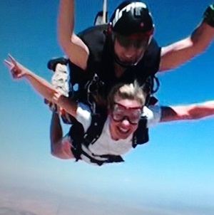 Diggins skydiving in Arizona [P] courtesy...