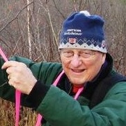 David G. Nelson, marking trails for...