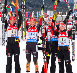 IBU world cup biathlon, relay women,...