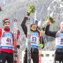 Canada's Brendan Green (#53) at the Flower ceremony [P] Nordic Focus