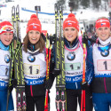 IBU world cup biathlon Holmenkollen, relay women, Oslo (NOR)