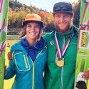 Nita Englund and Mike Glasder celebrate their titles. [P] USSA-Peter Tilton