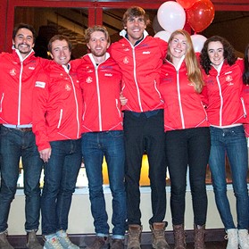 The XC National team with coach...