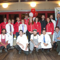Team with staff of Murrieta’s restaurant Canmore, Alberta [P] Pam Doyle