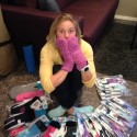 So. Many. Gloves! Sorting through my Johaug box of goodies. [P] Caitlin