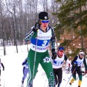 Corey Stock (3) leads her quarterfinal heat up Hero Hill during the Bates Carnival. [P] Matthew Doyle