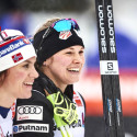 Norway’s Heidi Weng (l) and Jessica Diggins (USA) [P] Nordic Focus