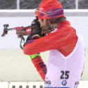 Lowell Bailey shoots in the heavy snow during the Men’s 20km Individual [P] U.S. Biathlon/Nordic Focus