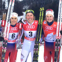 Women’s 1.2km Sprint CL Obertsdorf podium [P] Nordic Focus