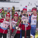 Norwegian team (l-r) Marte Olsbu, Tiril Eckhoff, Johannes Thingnes Boe and Tarjei Boe [P] Nordic Focus