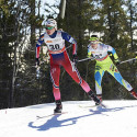 Ingvild Flugstad Oestberg (NOR) leads Alenka Cebasek (SLO) [P] Nordic Focus