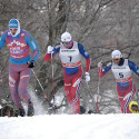 (l-r) Leader, Iversen and Northug  [P] Angus Cockney