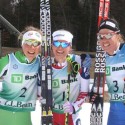Women’s podium (l-r) Sargent, Diggins, Brennan [P] Herb Swanson