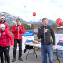 Director of High Performance for Cross Country Canada, Thomas Holland, introduces the Canadian National and ParaNordic ski team members [P] Pam Doyle