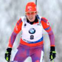 Susan Dunklee, of Barton, Vt., competes at the IBU World Championships last season. [P] U.S. Biathlon/Nordic Focus