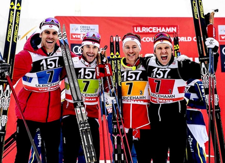 FIS world cup cross-country, 4×7.5km men,...