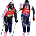 The USA’s Susan Dunklee (l) and...