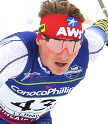 Gus Schumacher (Alaska Winter Stars/Team Alaska) pushes on his way to winning the men’s U18/U20 10K individual freestyle [P] Michael Dinneen